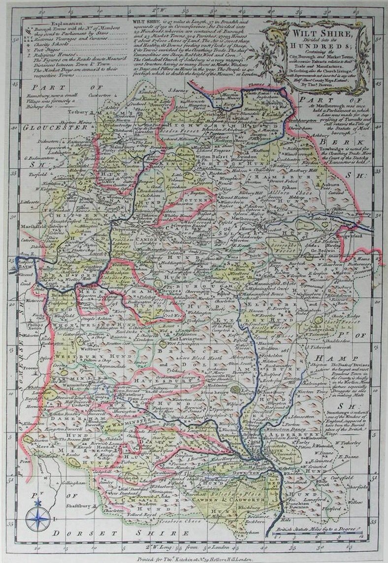 Map of Wiltshire - Bowen